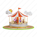 kids, playground, horse, carousel, circus, amusement, carnival, merry-go-round, entertainment