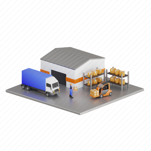 Logistic, warehouse, delivery, truck, distribution, worker, cargo icon - Download on Iconfinder