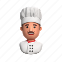 avatar, chef, kitchen, cooking, food, man, restaurant, cook, profile 