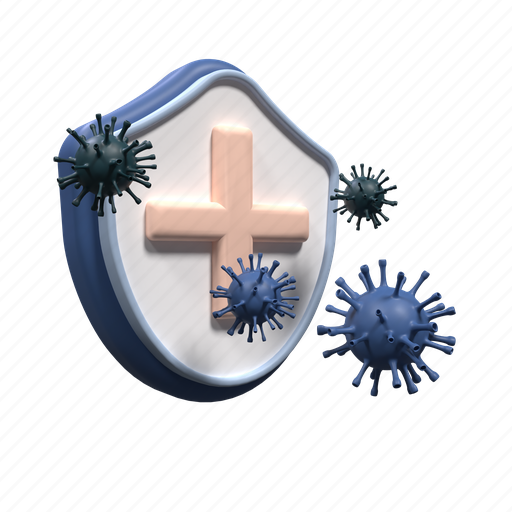 Safety, virus, bacteria, protection, secure, security, bug 3D illustration - Download on Iconfinder