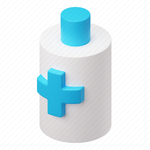 Bottle, medical, sanitizer, hygiene, antiseptic 3D illustration - Download on Iconfinder