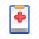 note, clipboard, diagnosis, healthy, medicine, report, file, document, clinic 