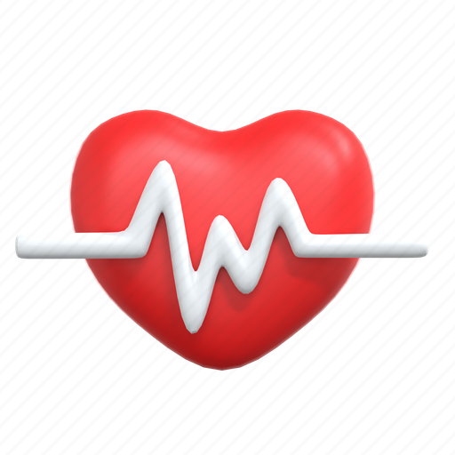 Life, medical, beat, pulse, analysis, heartbeat, medicine 3D illustration - Download on Iconfinder