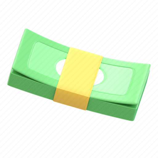 Money, bank note, stack, paper money, finance, bank, layers 3D illustration - Download on Iconfinder