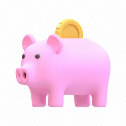 Money, piggy bank, piggy, savings, cash, coin, currency 3D illustration - Download on Iconfinder