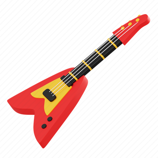 Electronic, guitar, music, instrument, audio, song, sound 3D illustration - Download on Iconfinder