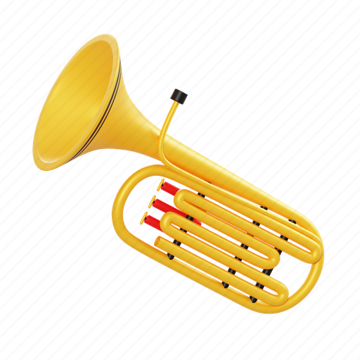 Tuba, music, instrument, song, sound, audio, orchestra 3D illustration - Download on Iconfinder