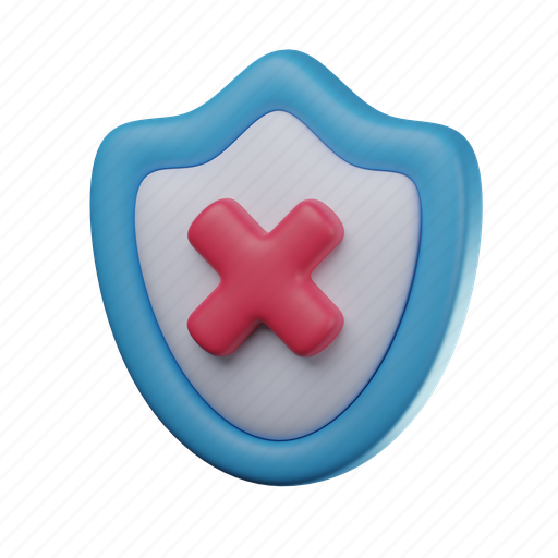 Insecure, defense, shield, unsafe, protection, error icon - Download on Iconfinder