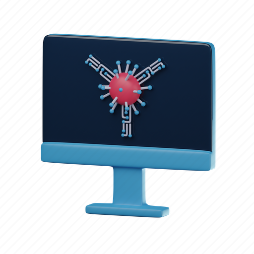 Virus, attack, desktop, warning, computer, error icon - Download on Iconfinder
