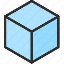 cube, isometric, object, shape