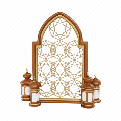 Islamic, muslim, mubarak, arabic, ramadan, lantern, illustration icon - Download on Iconfinder