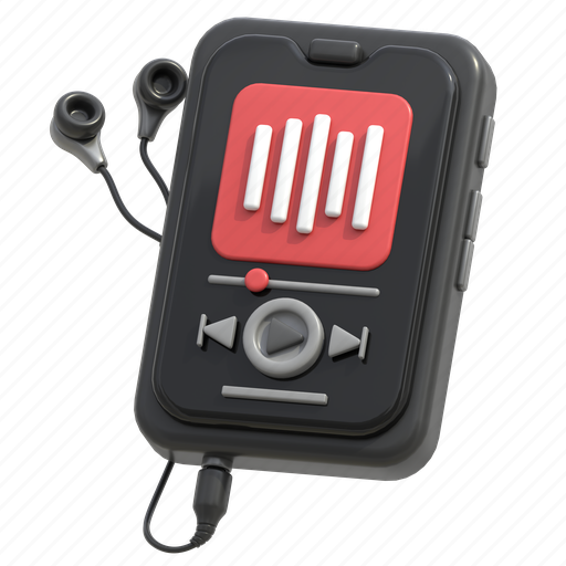 Audio, player, podcast, play, volume, speaker, sound 3D illustration - Download on Iconfinder