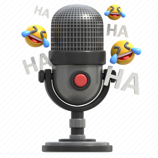 Funny, podcast, monster, happy, face, emotion, cute 3D illustration - Download on Iconfinder
