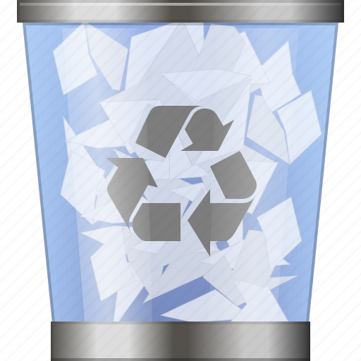 Clear, full dustbin, recycle bin, remove, rubbish basket, trash can, trashcan icon - Download on Iconfinder