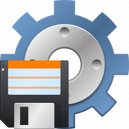 Config, control, disk, diskette, floppy, gear, save configuration icon - Download on Iconfinder