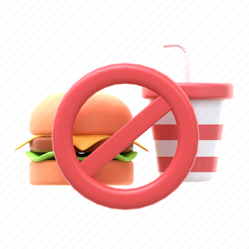 No, eat, ramadan, eid, smoking, cancel, prohibited 3D illustration - Download on Iconfinder