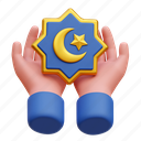 crescent moon, islamic, ornament, ramadan, hand 