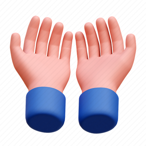 Prayer hand, pray, hand, gesture 3D illustration - Download on Iconfinder