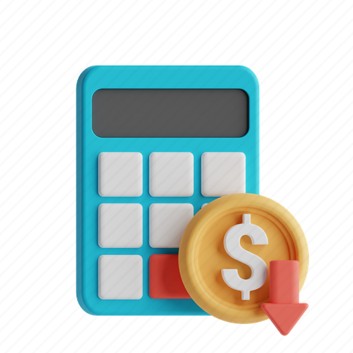 Calculator, crisis, bankruptcy, calculate 3D illustration - Download on Iconfinder