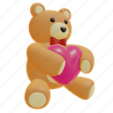 valentine, fluffy, toy, play, children, cuddly, teddy, bear, gift, red