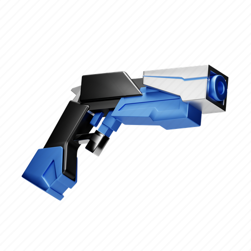 Gun, weapon, handgun, shoot 3D illustration - Download on Iconfinder