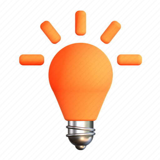 Light, bulb, idea, creative 3D illustration - Download on Iconfinder