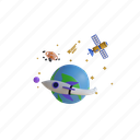 space, astronomy, science, planet, rocket, earth, star, globe, galaxy 
