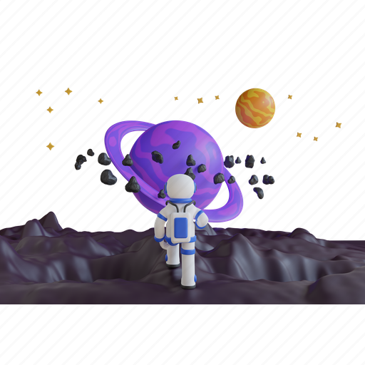 Space, astronomy, astronaut, technology, galaxy, planet, spaceship 3D illustration - Download on Iconfinder