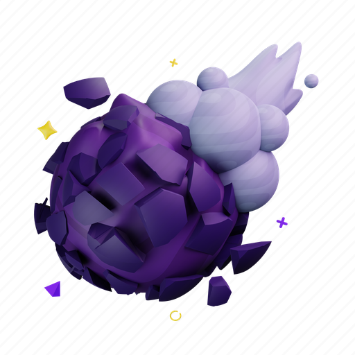 Asteroid, galaxy, universe, space 3D illustration - Download on Iconfinder