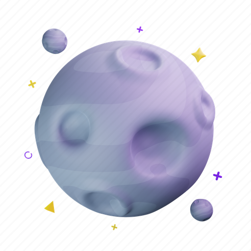 Moon, galaxy, universe, space 3D illustration - Download on Iconfinder