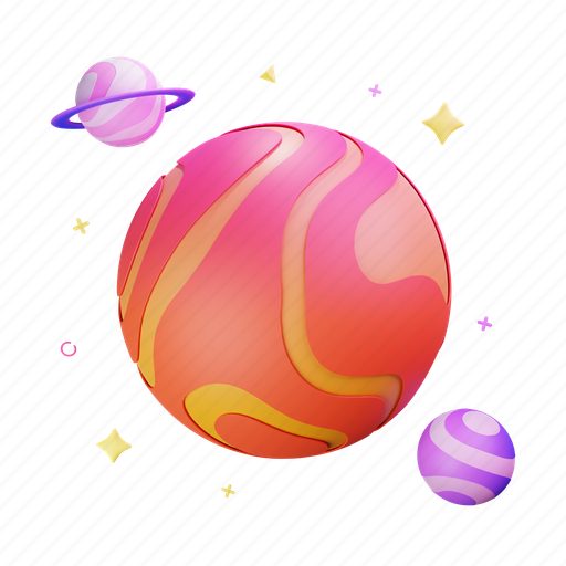 Planet, galaxy, universe, space 3D illustration - Download on Iconfinder