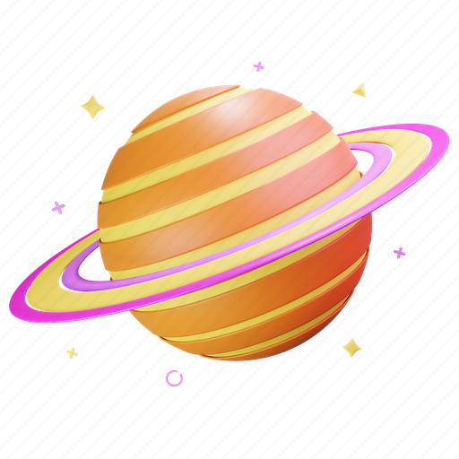 Saturn, planet, universe, space 3D illustration - Download on Iconfinder
