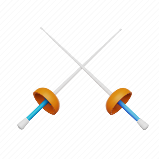 Fencing, sport, sword, fence 3D illustration - Download on Iconfinder