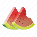 watermelon, fruit, slice, watermelon slice, fresh, summer, tropical 