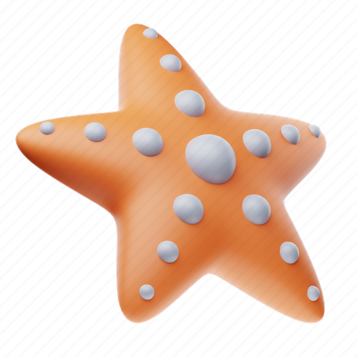 Starfish, animal, ocean, sea, star 3D illustration - Download on Iconfinder
