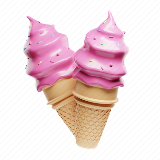 Ice, cream, winter, dessert, icecream 3D illustration - Download on Iconfinder