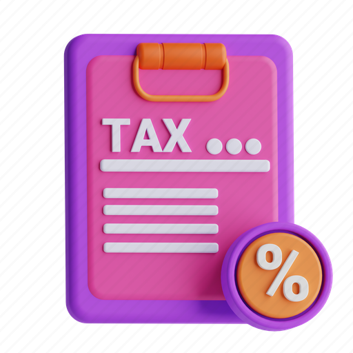 Tax, clipboard, financial report, document 3D illustration - Download on Iconfinder