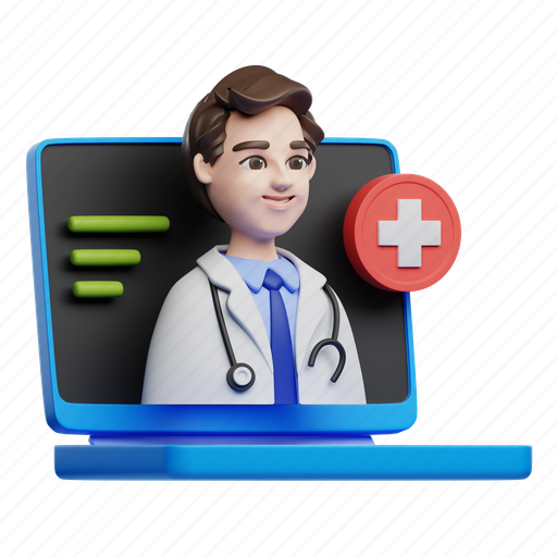 Online, therapy, theraphy, wellbeing, mental health, psychology, rehabilitation 3D illustration - Download on Iconfinder
