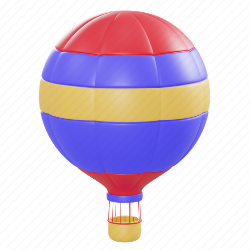 Air, balloon, fly, flight, transportation, transport, vehicle 3D illustration - Download on Iconfinder