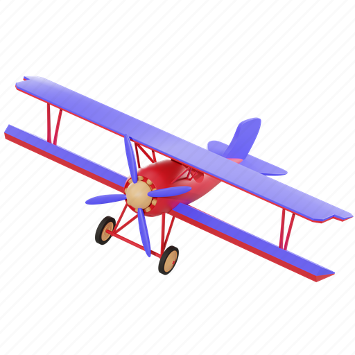 Old, plane, airplane, travel, flight, transport, transportation 3D illustration - Download on Iconfinder
