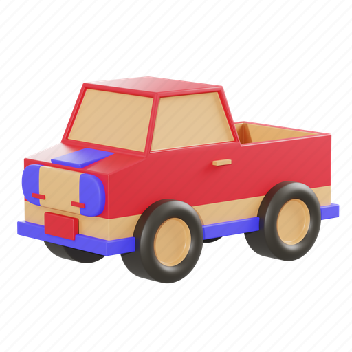 Pickup, car, vehicle, transport, transportation, truck, travel 3D illustration - Download on Iconfinder
