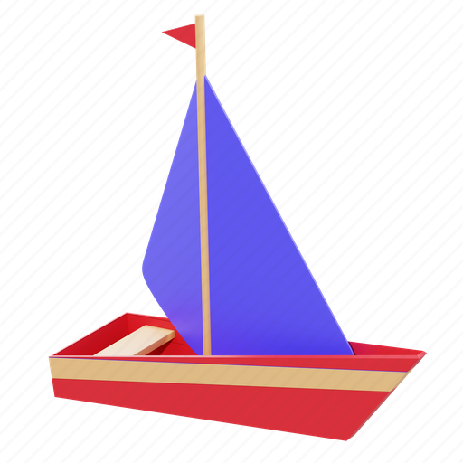 Sailing, boat, ship, transportation, transport, vehicle, sea 3D illustration - Download on Iconfinder