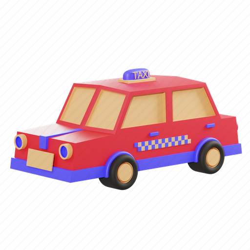 Taxi, car, vehicle, transport, transportation, automobile, travel 3D illustration - Download on Iconfinder