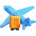 airplane, travel, vehicle, transportation, luggage, suitcase, plane