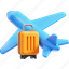 airplane, travel, vehicle, transportation, luggage, suitcase, plane 