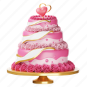 cake, wedding, dessert, party