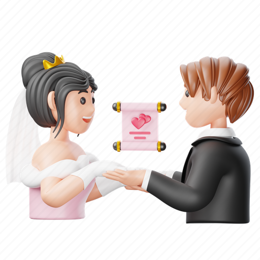 Vows, promises, couple, bride, groom, romantic, wedding icon - Download on Iconfinder