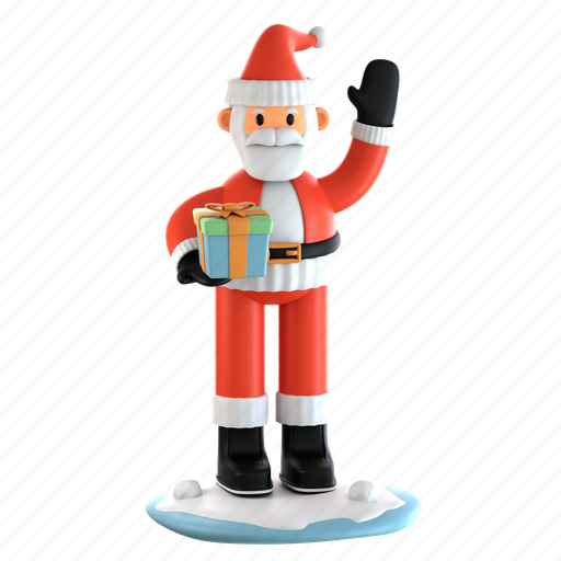 Santa, claus, xmas, christmas, holiday 3D illustration - Download on Iconfinder