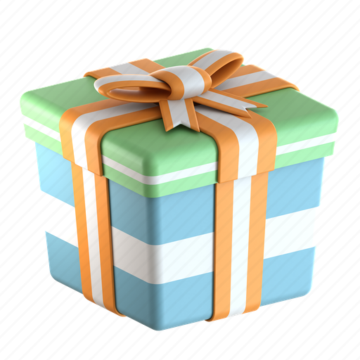 Gift, box, present, package, gift box 3D illustration - Download on Iconfinder
