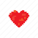 digital, heart, love, pixelated, valentine